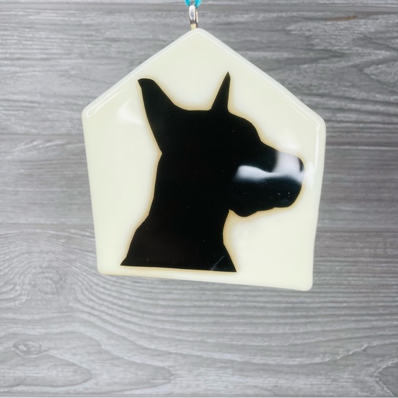 Stained glass sun catcher Great Dane dog coaster decoration orniment handmade - Picture 2 of 5